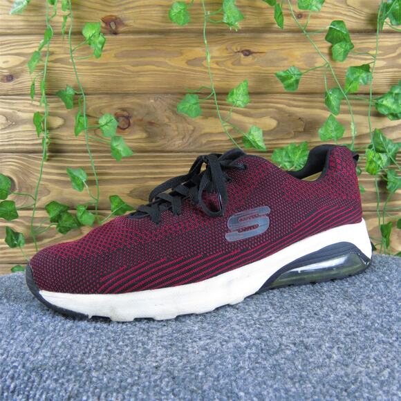 SKECHERS Men's SKECH-Air Sneaker Red Fabric‎ Size 12 Medium Used 2025 - Picture 1 of 7